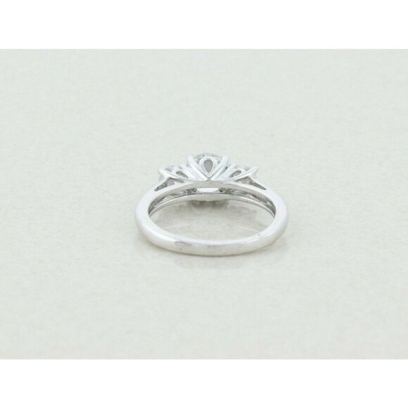 Sterling Silver CZ Three Stone Ring Size 6 Pretty Sparkly - Picture 7 of 8